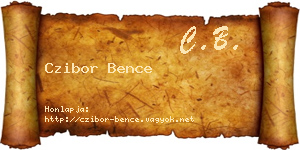 Czibor Bence névjegykártya